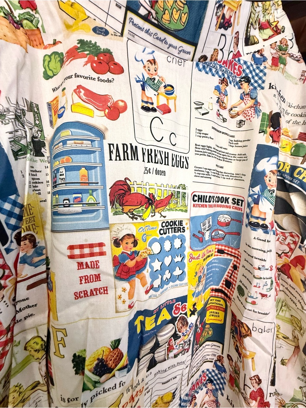Tulip B Vintage Style Circle Skirt Retro Kitchen Ads Print A-Line Pockets NWT - Picture 6 of 6